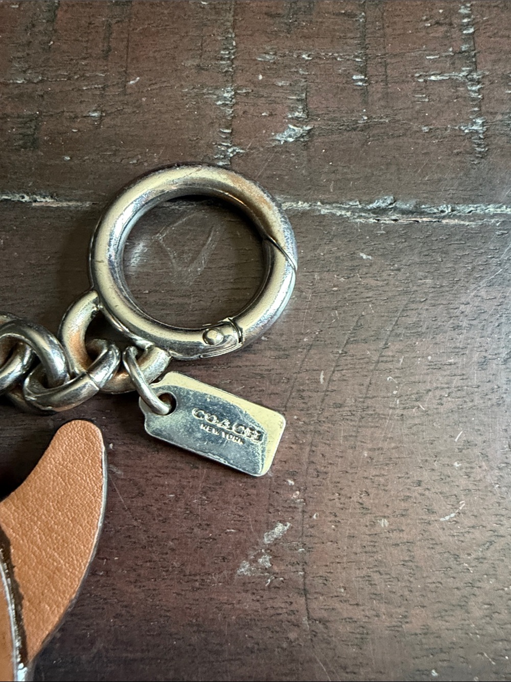 Coach Frisky Leather Bag Charm Emoji Face Glitter - Picture 3 of 4